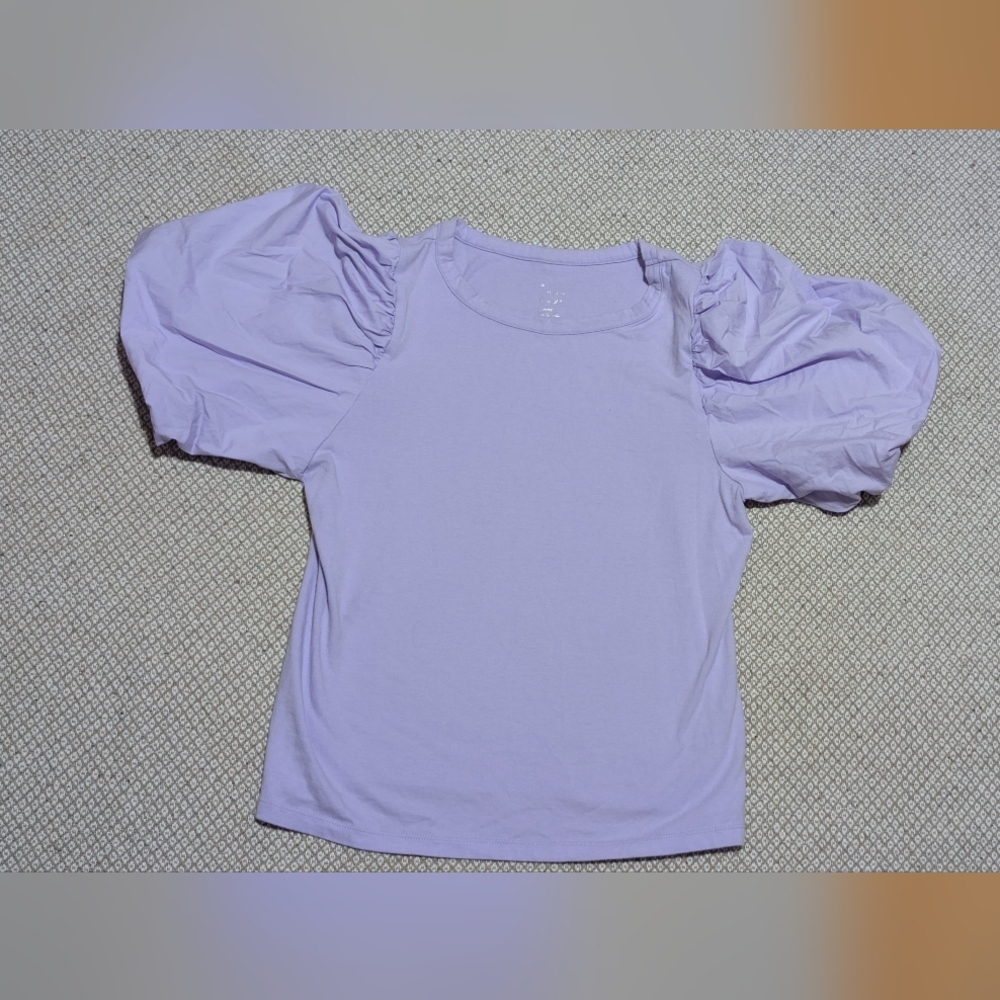 A New Day Lavender Puff Sleeve Top - Picture 6 of 10